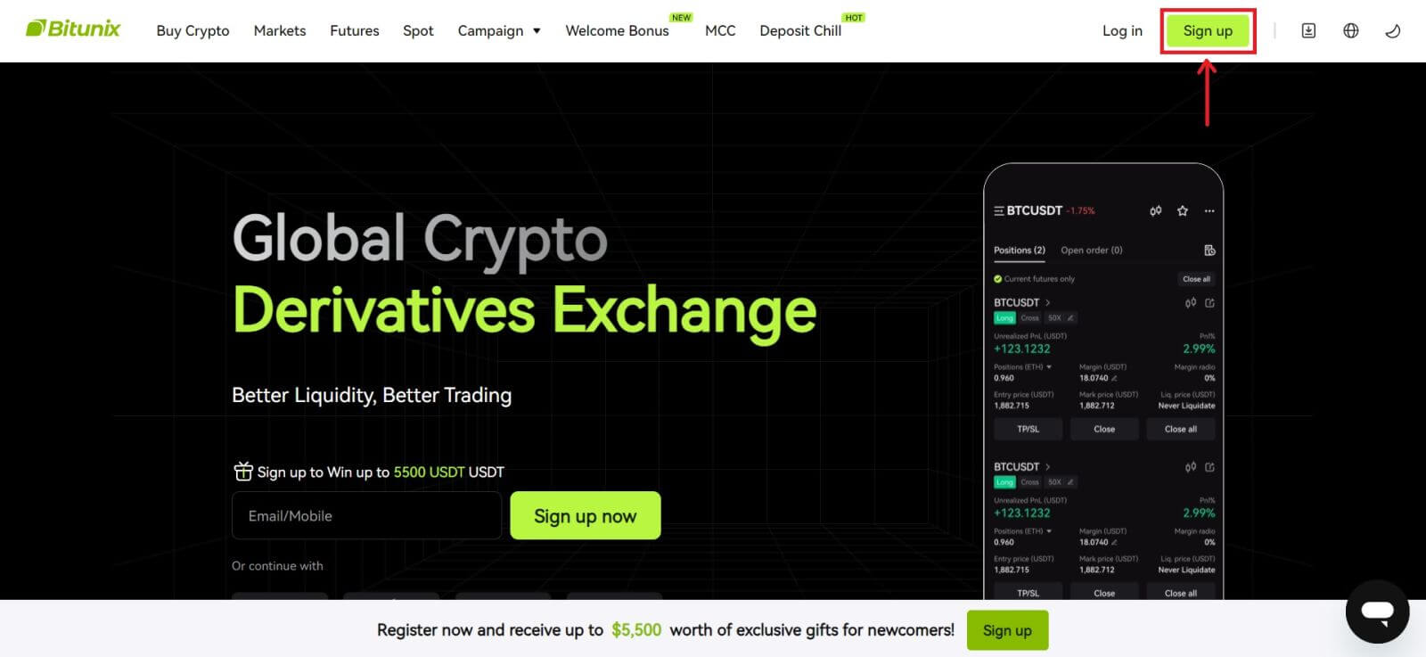 アカウントを開設して Bitunix に入金する方法 アカウントを開設して Bitunix に入金する方法