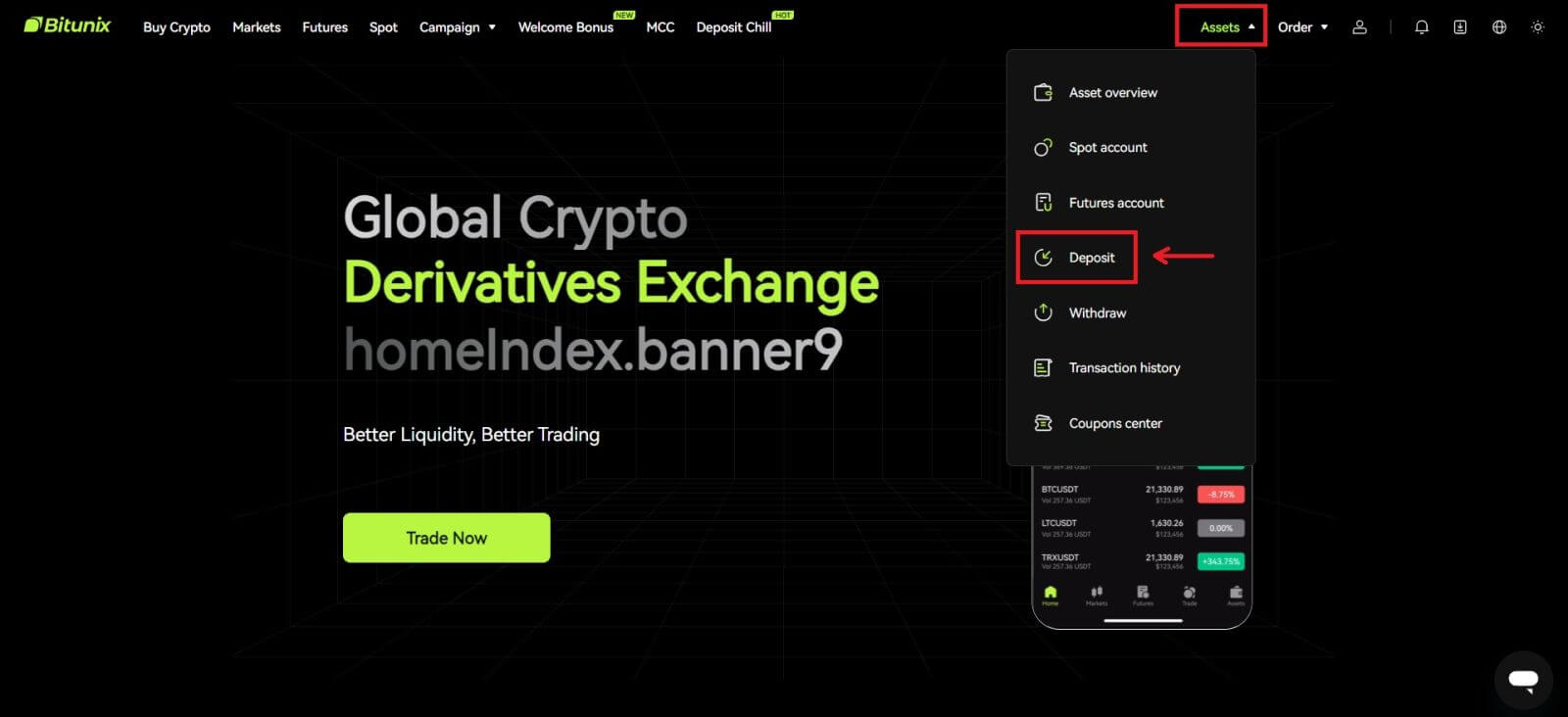 Sida Loo Furo Akoonka iyo Depositka Bitunix