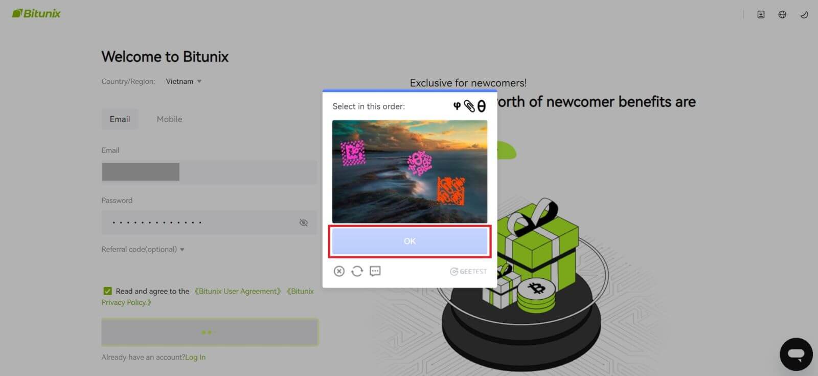 Cách đăng ký và đăng nhập tài khoản trên Bitunix