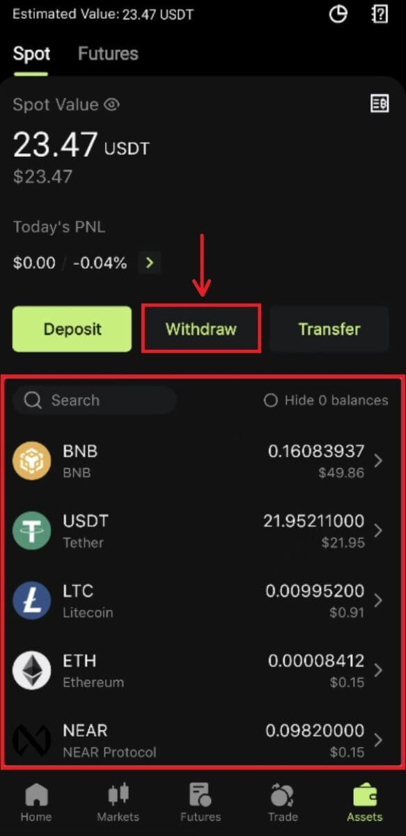 Jak zalogować się i wypłacić pieniądze z Bitunix