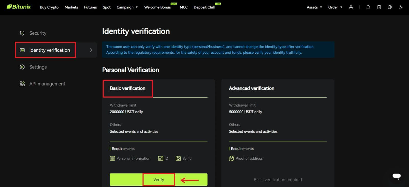 Kako verificirati račun na Bitunixu Kako verificirati račun na Bitunixu