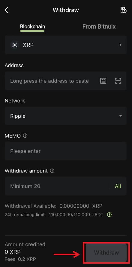 Како да се повлечете и да направите депозит на Bitunix Како да се повлечете и да направите депозит на Bitunix